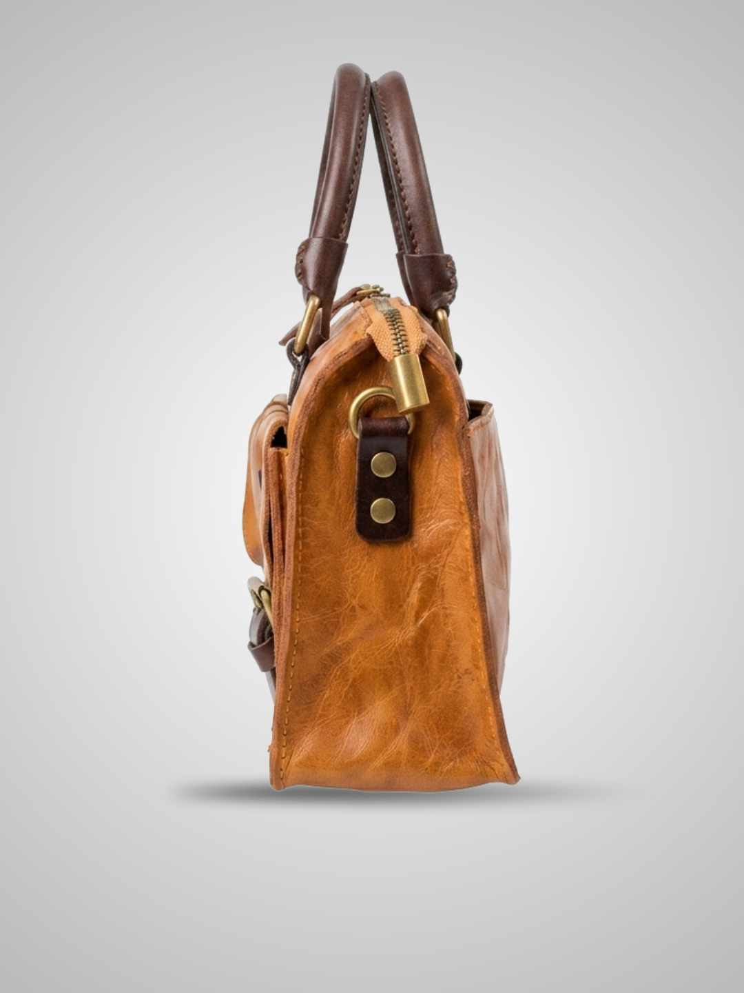 2 pocket Leather Bag