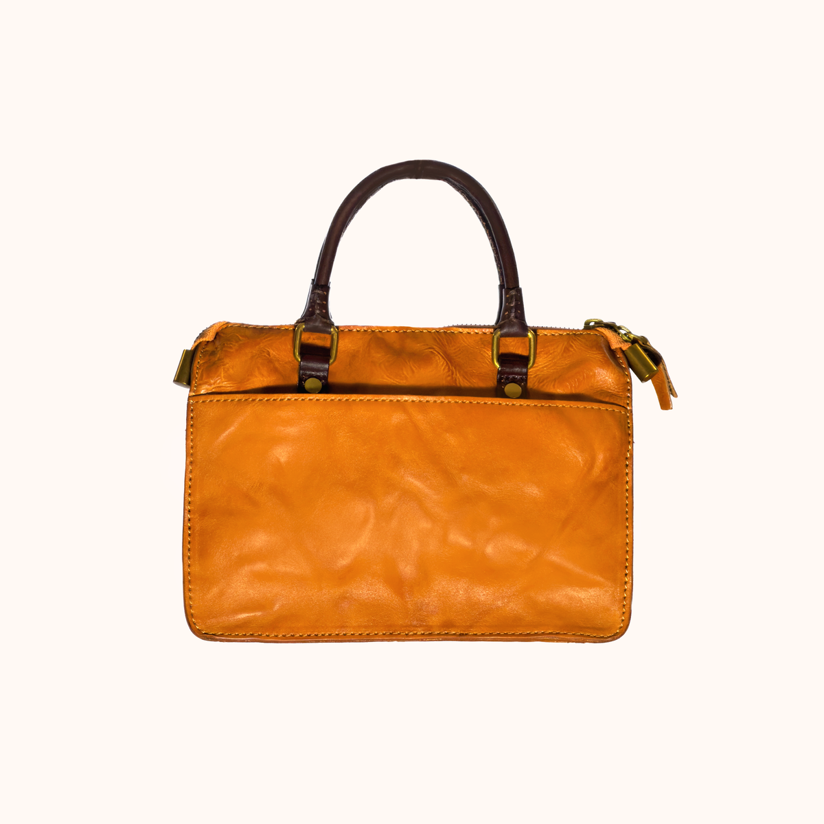2 pocket Leather Bag