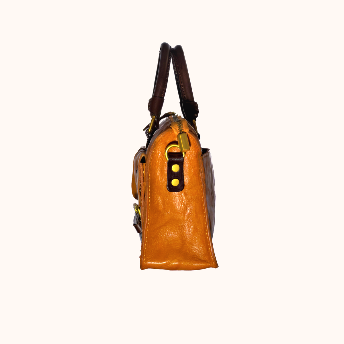 2 pocket Leather Bag