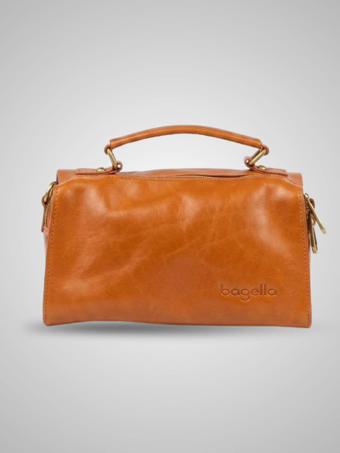 Front-Closure Leather Bag